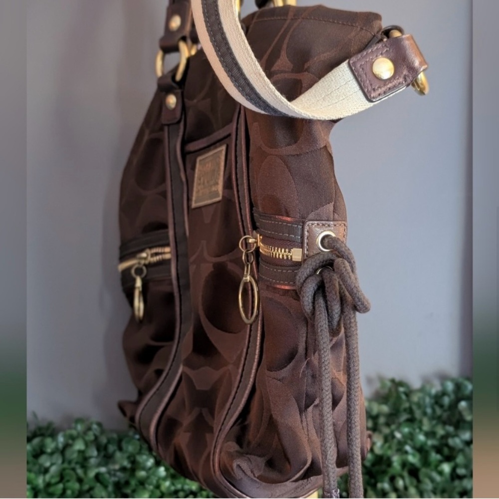 Coach Poppy Chocolate Brown Hobo Bag - Picture 5 of 16